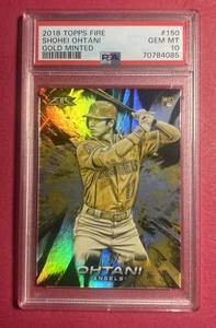 2018 Topps Fire - Shohei Ohtani #150 Gold Minted (RC) Gem Mt 10 - Picture 1 of 2