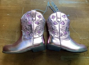 Neu mit Etikett Jelly Pop Mädchen rosa Cowgirl Stiefel Größe 6 Kleinkind - Bild 1 von 4