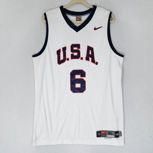 Lebron James 6 Jersey Mens XL White Nike Team USA Basketball Olympic Edition - Picture 1 of 17