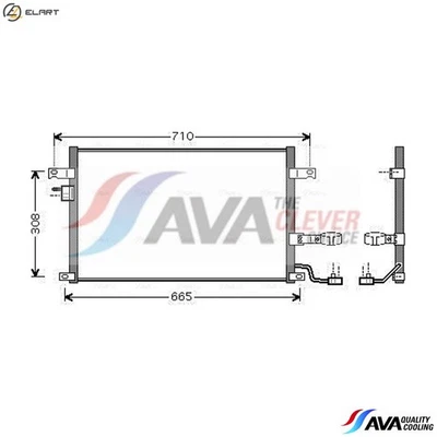 CONDENSER AIR CONDITIONING DW5056D FOR DAEWOO LACETTI/Hatchback NUBIRA/Break - Image 1 of 4