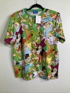 Disney Resort Tokyo All Over Print Peter Pan T-Shirt Gr. L Neu mit Etikett - Bild 1 von 3