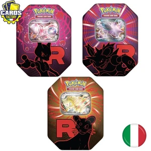 ITA Pokemon Tin Rivali Predestinati Team Rocket Bundle Mewtwo Nidoking Persian - Foto 1 di 7