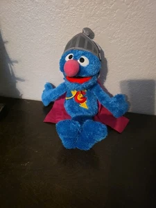 Hasbro Sesamstraße sprechender Super Grover Plüschtier 2010 getestet funktioniert - Bild 1 von 7