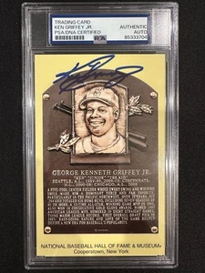 Ken Griffey Jr Autographed PSA Encapsulated Hall Of Fame Postcard - Picture 1 of 3