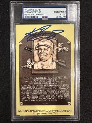 Ken Griffey Jr Autographed PSA Encapsulated Hall Of Fame Postcard - Image 1 of 3