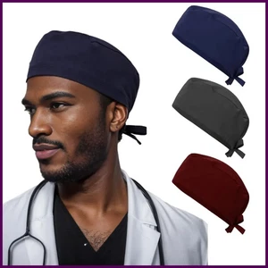 Sombrero Médico Cabello Largo Cordlock Enfermería Gorras Exfoliantes para Mujeres y Hombres Algodón Suave - Imagen 1 de 27
