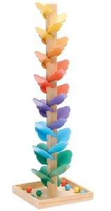 Klangbaum Montessori großer 71 cm Klang Murmelbaum Holz Kugelbahn 630408 - Bild 1 von 3