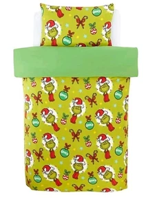 The Grinch Fleece Single Duvet Set - Picture 1 of 9