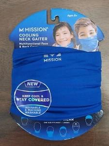 Mission Cooling Neck Gaiter - Multifunction Face And Neck Cover - Kids 8 + - Picture 1 of 2