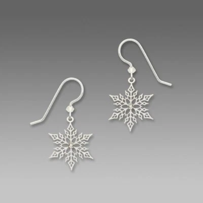 Pendientes Sienna Sky Plata Esterlina Gancho Brillante Copo de Nieve con Brillante Estrás Foto 1 de 4
