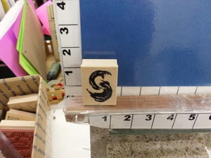 scratched letter s etched border club scrap 3491/3625 rubber stamp 8r - Picture 1 of 2