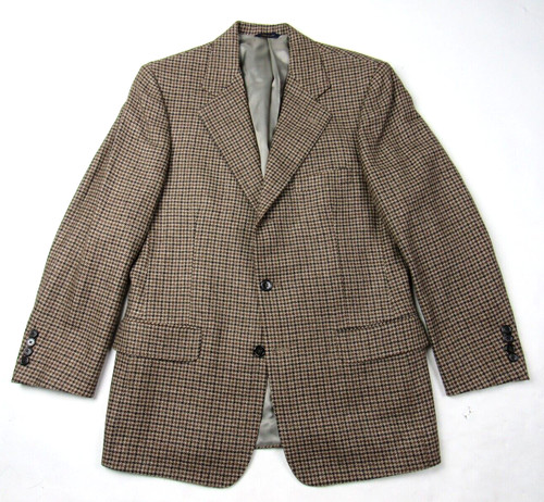 Blazer cappotto sportivo Coach alpaca e lana pied de poule 3 bottoni made in USA 38 corto