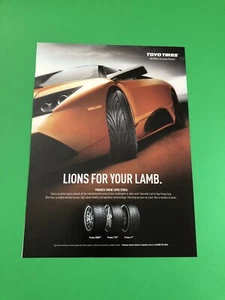 LAMBORGHINI TOYO TIRES VINTAGE ORIGINAL PRINT AD ADVERTISEMENT PRINTED B2 - Bild 1 von 1