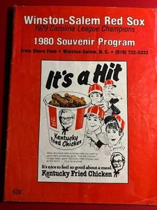 WINSTON-SALEEM RED SOX BÉISBOL LIGAS MENORES - PROGRAMA DE RECUERDOS 1980 - Imagen 1 de 1