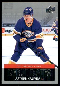 2021-22 Upper Deck Debut Dates Arthur Kaliyev Los Angeles Kings #DD4