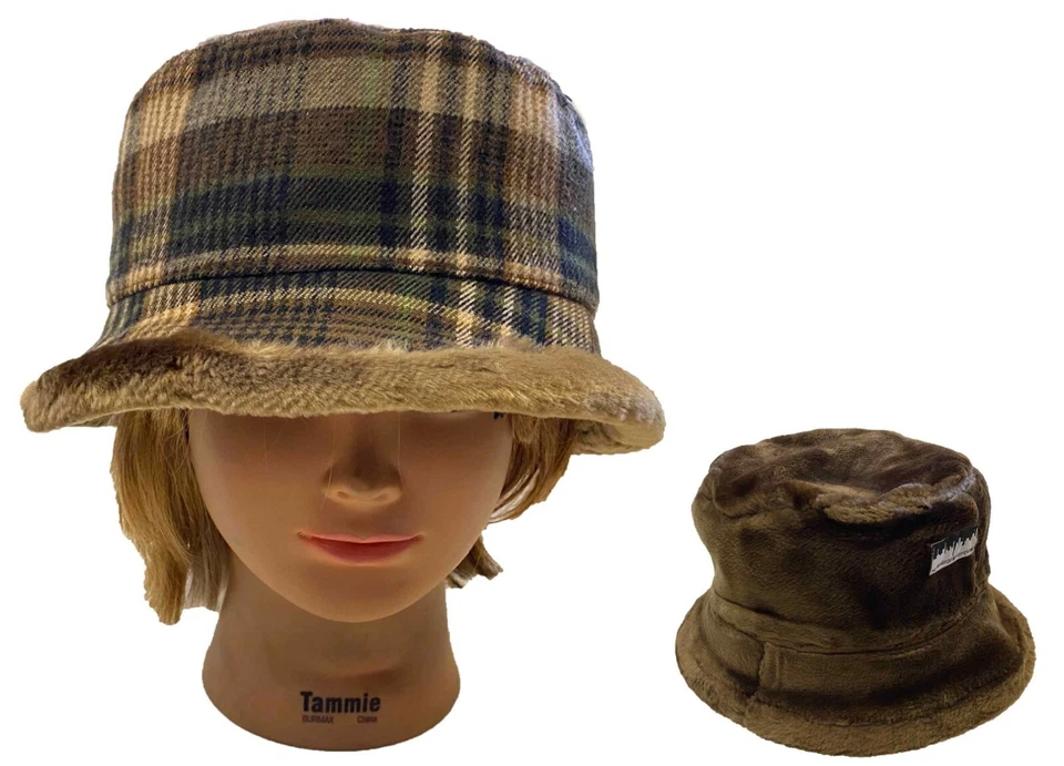 Lady Women Men Russian Cossack Style Faux Fur Bucket Hat  - Image 1 of 4