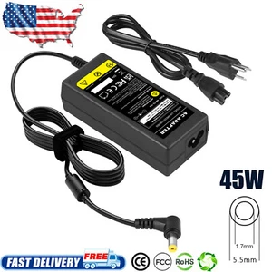 45W Charger Adapter For Dell Inspiron 910 Mini 9 1012 10 1018 12 Laptop +US Cord - Picture 1 of 12