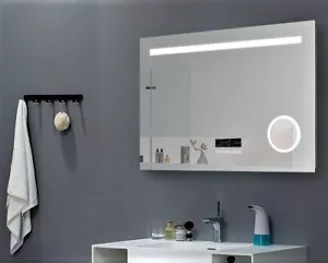 Multimedia Badspiegel ULM20BTB 80x60cm LED-Beleuchtung Kosmetikspiegel Bluetooth - Bild 1 von 8