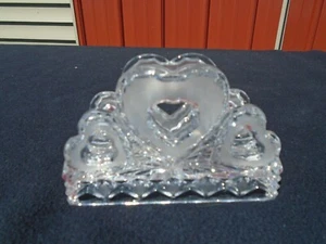 Serviettenhalter Bohemia Kristall mattiert Herz - Bild 1 von 4