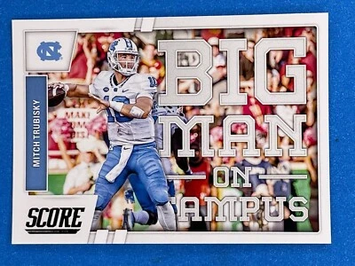 2017 Score Big Man On Campus Football Card #2 Mitch Trubisky UNC FREE SHIPPING!  - Image 1 of 3