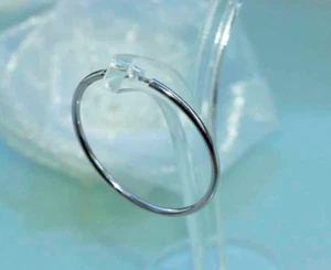 33 mm  EINZEL - Creole 750  Weißgold 18 KT  Gold Ohrring *rund*👍TOP  trendy - Imagen 1 de 4