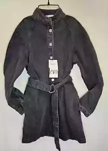 Zara The Raglan Jeanskleid Schwarz Gr. S Neu Mit Etikett Hat Mängel - Bild 1 von 7