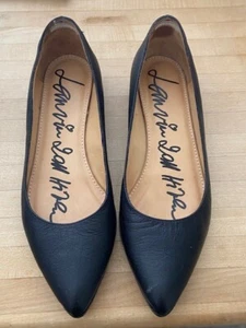 Lanvin Vintage Women's Ballerina Pointue Party Shoe Black Size 37 (ORIG $595) - Picture 1 of 5