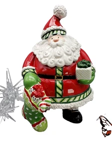 Fitz & Floyd Santa Claus Stocking Stuffers Christmas Cookie Jar, MSRP $79.00 - Picture 1 of 12