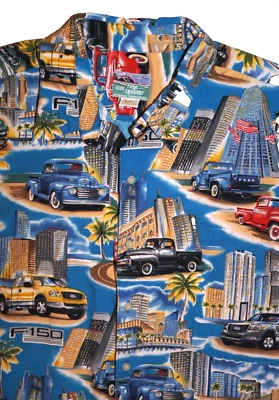 Camisa Reyn Spooner Ford F-150 Camionetas Pickup 100% Algodón Hawaiana Hombres Talla XXL Foto 1 de 4