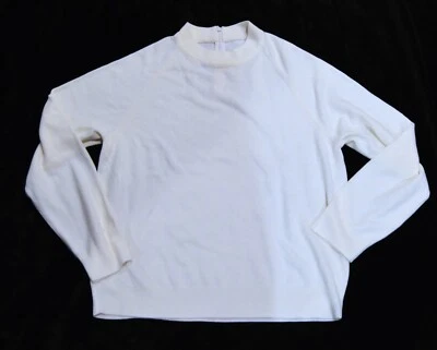 NOVO SUÉTER MASCULINO PRADA marfim algodão stretch meio zíper creme P PEQUENO/M MÉDIO - Imagem 1 de 4