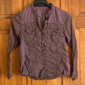 Women's Life Is Good Long Sleeve Purple Button Front Shirt Tag Size S - Picture 1 of 3