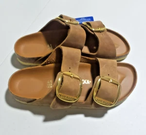 Birkenstock Arizona Big Buckle Slide Sandal Cognac SZ 41 Women 10-10.5 Men 8-8.5 - Picture 1 of 5