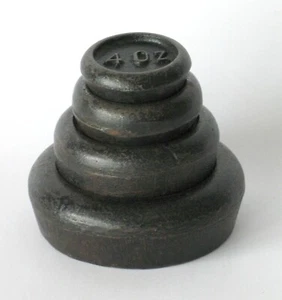 ANTIQUE COUNTRY STORE IRON SCALE WEIGHTS HARDWARE APOTHECAEY BAKERY CANDY STORE - Picture 1 of 4