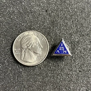 International Association Of Machinists 25 Years Sterling Silver Screwback Pin - Picture 1 of 2