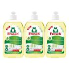Frosch Spl-Gel Zitronenminze 500ml - Kraftvoll gegen Fett (3er Pack)