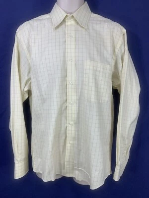 Camisa de vestir de algodón egipcio crema Joseph Abboud 15,5-34/35 (mediana regular) Foto 1 de 4