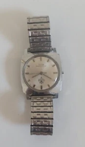 Vintage Rare Timex Water Resistant Scout Logo Silver Steel Tone Watch AS IS - Picture 1 of 5