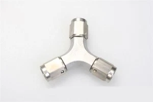 AN 3 Y type Stainless Steel Brake Hose End Fittings Adaptor JIC 3 3/8 x 24 UNF - Picture 1 of 4