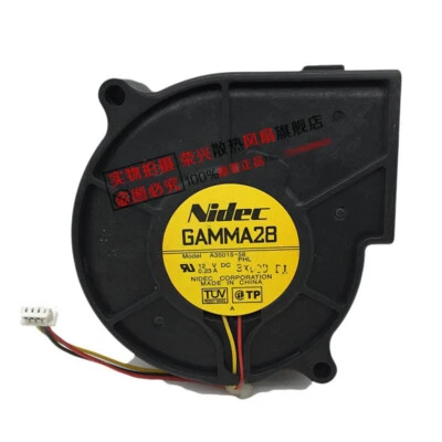NIDEC A35015-58 PHL 12V 0.23A 7530 3-wire projector turbo fan - Image 1 of 2