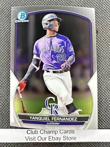2023 #BCP-30 Yanquiel Fernandez Bowman Chrome Prospect Baseball Rockies - Imagen 1 de 2