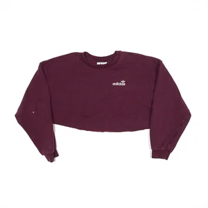 ADIDAS Womens Cropped Red Sweatshirt S - Picture 1 of 6