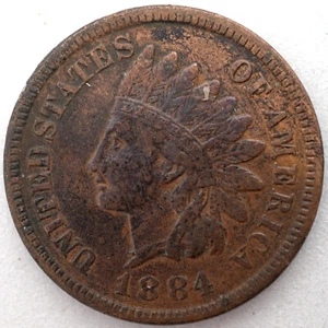 1884 Indian Head Cent - XF Details - Picture 1 of 2