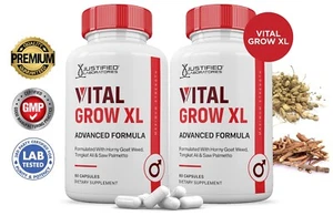VItal Grow XL for Men Advanced Formula 1484MG Pills Vitamin Supplement 2 Pack - Picture 1 of 6