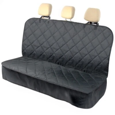 FOR CITROEN C3 - Black Heavy Duty Quilted Pet Dog Car Rear Seat Cover Protector - Image 1 of 3