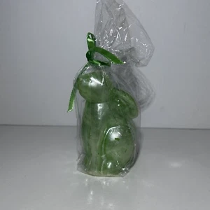 Bunny Rabbit Candle Easter Spring Easter Bunny Metallic Green Brand New 4” - Picture 1 of 8