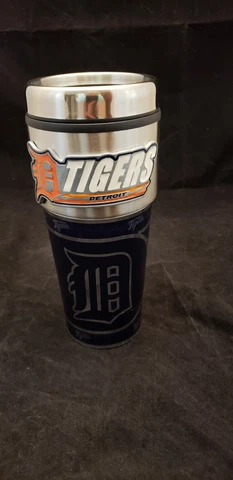 DETROIT TIGERS 16oz. Stainless Steel Travel Tumbler Mug Cover