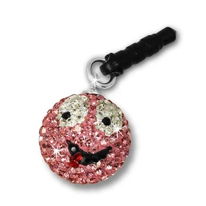 SilberDream Smiley Handy Anhänger rosa Zirkonia 925er Silber GST001A - Zdjęcie 1 z 2