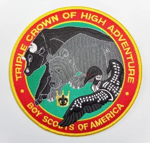 BSA High Adventure Triple Crown 6'' Back Patch (Philmont/Summit/Northern Tier) - Picture 1 of 1