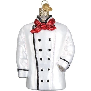 Alte Welt Weihnachten Koch Mantel Glas mundgeblasen Ornament für Weihnachtsbaum  - Bild 1 von 6