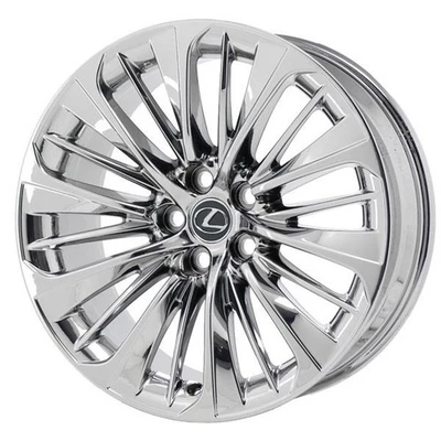 20" Lexus LS500 PVD Bright Chrome-C Wheel Rim Factory OEM 74370 2018-2024 - Image 1 of 2